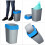 CURVER Abfallbehälter, 10 l, Blau 4