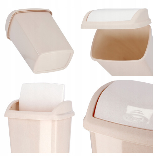 CURVER Kippbarer Abfallbehälter 10 L Beige 2