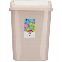 Curver Poubelle Inclinable Dominik 10l Crème Dotted 176504