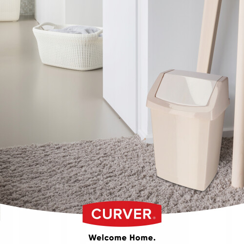 CURVER Kippbarer Abfallbehälter 9 L Beige 1