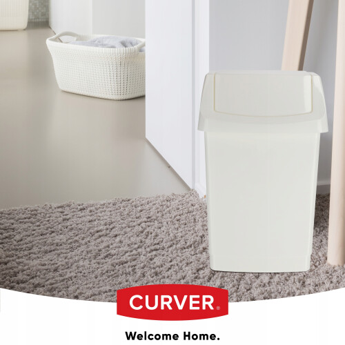 CURVER Kippbarer Abfallbehälter 15 L Weiß 1