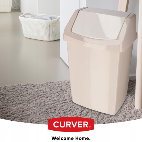 CURVER Kippbarer Abfallbehälter 50 L Beige 1
