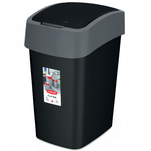 CURVER Abfallbehälter, 25 l, Schwarz