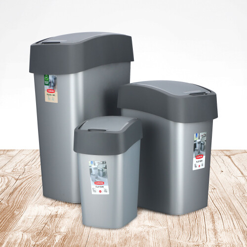 CURVER Abfallbehälter 50 L Graphit 2