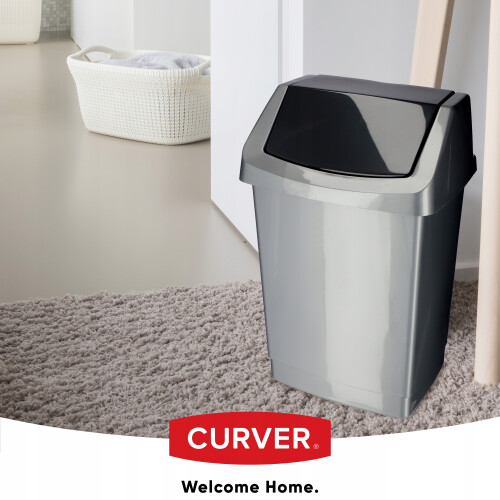 CURVER Kippbarer Abfallbehälter 25 L Graphit 1