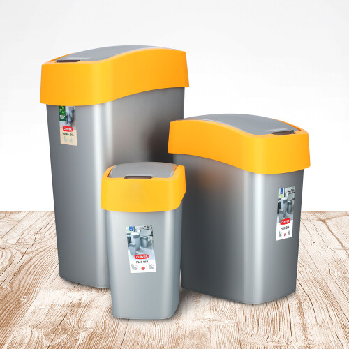 CURVER Abfallbehälter 50 L Orange 2