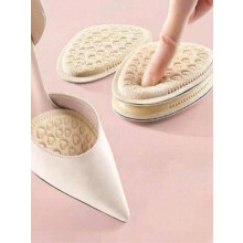 (Beige, one-size) Women's Anti-slip Forefoot Insoles, Gift for Girlfriend, Minimalist Soft Comfortable Breathable Beige High Heel Insoles, Anti-drop Shoes