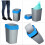 CURVER Abfallbehälter, 25 l, Blau 4