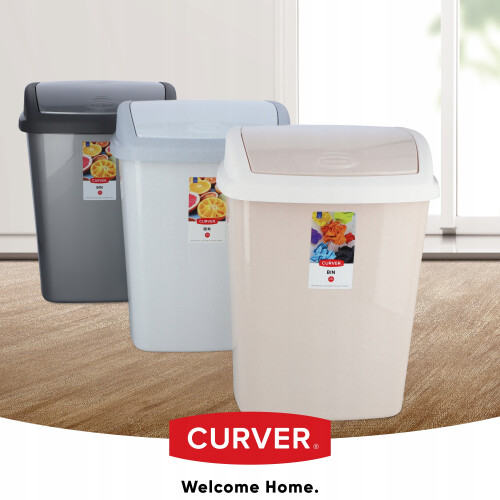 CURVER Kippbarer Abfallbehälter 25 L Beige 2