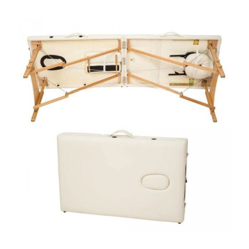 Mesa de massagem 3 zonas com saco de transporte creme 08_0000465 2
