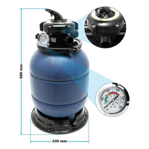 Sandfilter - Wattsimminpool - Filterbehälter - 5 Positionen - 21,5 L - Für Aufstellpools 1