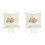 2pcs Wedding Ring Pillow White Flower Holder 2