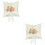 2pcs Wedding Ring Pillow White Flower Holder 6