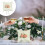 2pcs Wedding Ring Pillow White Flower Holder 11