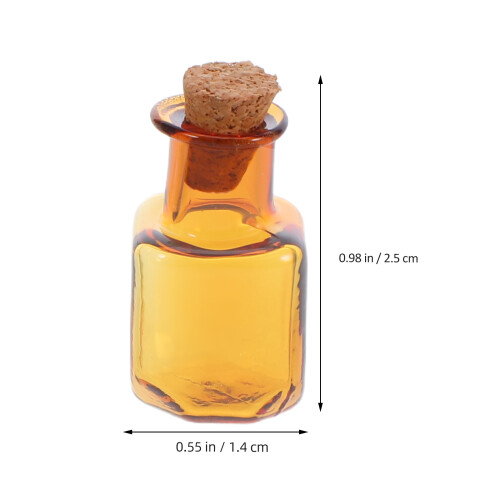 8pcs Mini Square Glass Wishing Bottles with Cork 2
