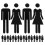 10 Sets Self Adhesive Acrylic Bathroom Signs Gender Identification 1
