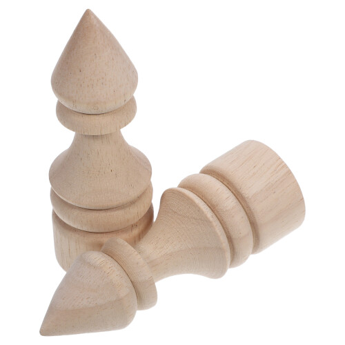 2pcs Unfinished Wooden Finials for Bed Posts Staircases