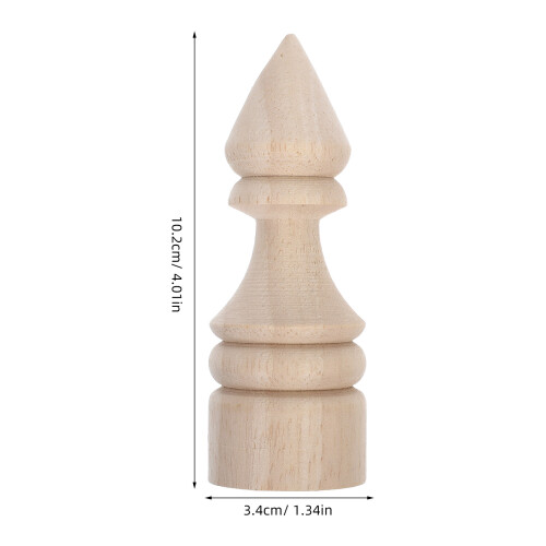 2pcs Unfinished Wooden Finials for Bed Posts Staircases 1