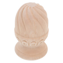 Durable Khaki Wood Balusters For Staircase With Carved Design