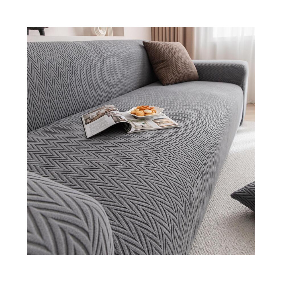 (Dark Gray, 3 Seater Sofa(190CM-230CM)-1count) Solid Color Sofa Cover, 1 Count Non-slip Sofa Slipcover, Sofa Protector for Home Living Room, Couch Pro-image-OPC-PKJNR2F-NEW