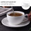 weiße Keramik Kaffeetasse 250 ml mit Tablett, Teetasse Set 10