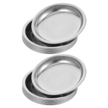 12pcs Stainless Steel Tea Bag Holder Drip Saucer Condiment Dish