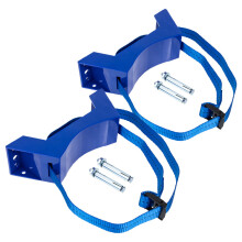 Masteelf  2 Pcs Gas Cylinder Retention Strap Wall Mounted Bracket Blue