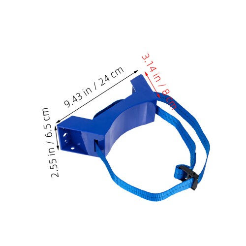 Masteelf  2 Pcs Gas Cylinder Retention Strap Wall Mounted Bracket Blue 2