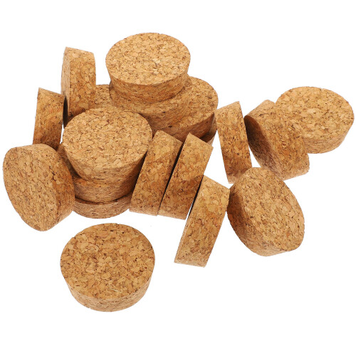 Wine Making Supplies Wooden Replacement Corks 20set 2.1in 2