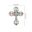 Crystal Cross Brooch Pin for Men Suit Accessory 2