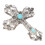 Crystal Cross Brooch Pin for Men Suit Accessory 11