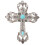 Crystal Cross Brooch Pin for Men Suit Accessory 8