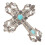 Crystal Cross Brooch Pin for Men Suit Accessory 1