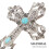 Crystal Cross Brooch Pin for Men Suit Accessory 6