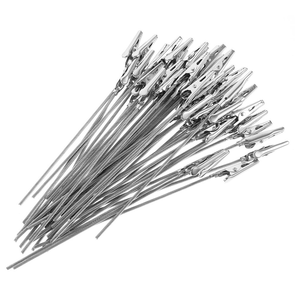 40Pcs Metal Wire Clamps Long Tailed Clips For Crafts Diy Repair 3222355354264