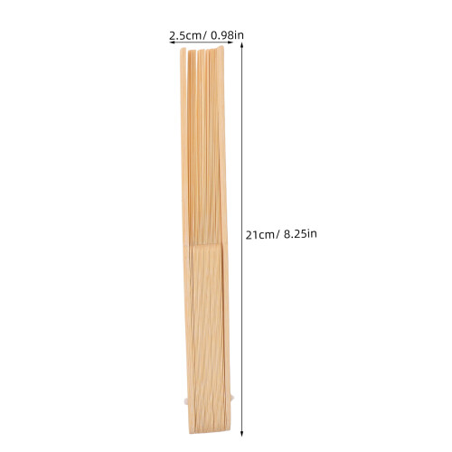 3St Bamboe Japanse Waaier Frame Beige, Inklapbaar DIY Ventilatorkader 2