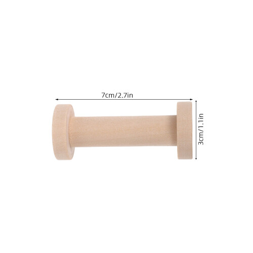 15pcs Wooden Spools for Sewing - Empty Thread Bobbins Yarn Ribbon 1