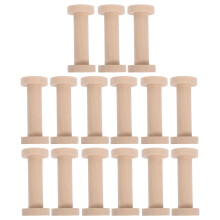 15pcs Wooden Spools for Sewing - Empty Thread Bobbins Yarn Ribbon