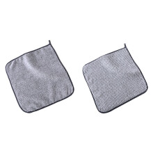 2pcs Bamboo Charcoal Coral Fleece Face Towel