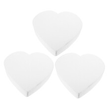 3Pièces Supports Coeur En Mousse Blanc Pour Création Gâteaux DIY