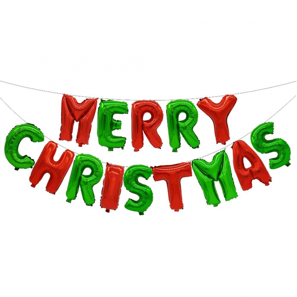 Chrsitmas Ornaments Merry Christmas Balloons Xmas Foil Balloons Christmas Letter Balloons