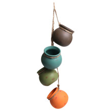1 set ceramic hanging flowerpot for balcony plants