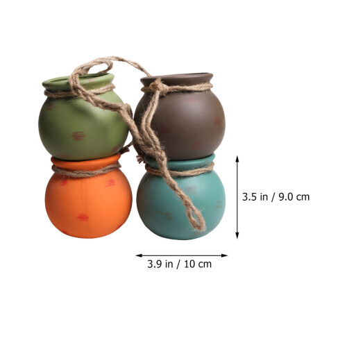 1 set ceramic hanging flowerpot for balcony plants 1