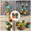 1 set ceramic hanging flowerpot for balcony plants 8
