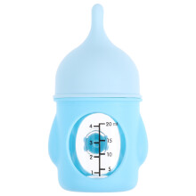 Kitten Feeding Bottle Blue Silicone Safe Design For Newborns