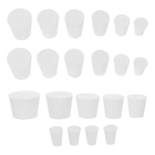 22pcs Tapered Rubber Stoppers for Lab Flask Test Tube Sealing