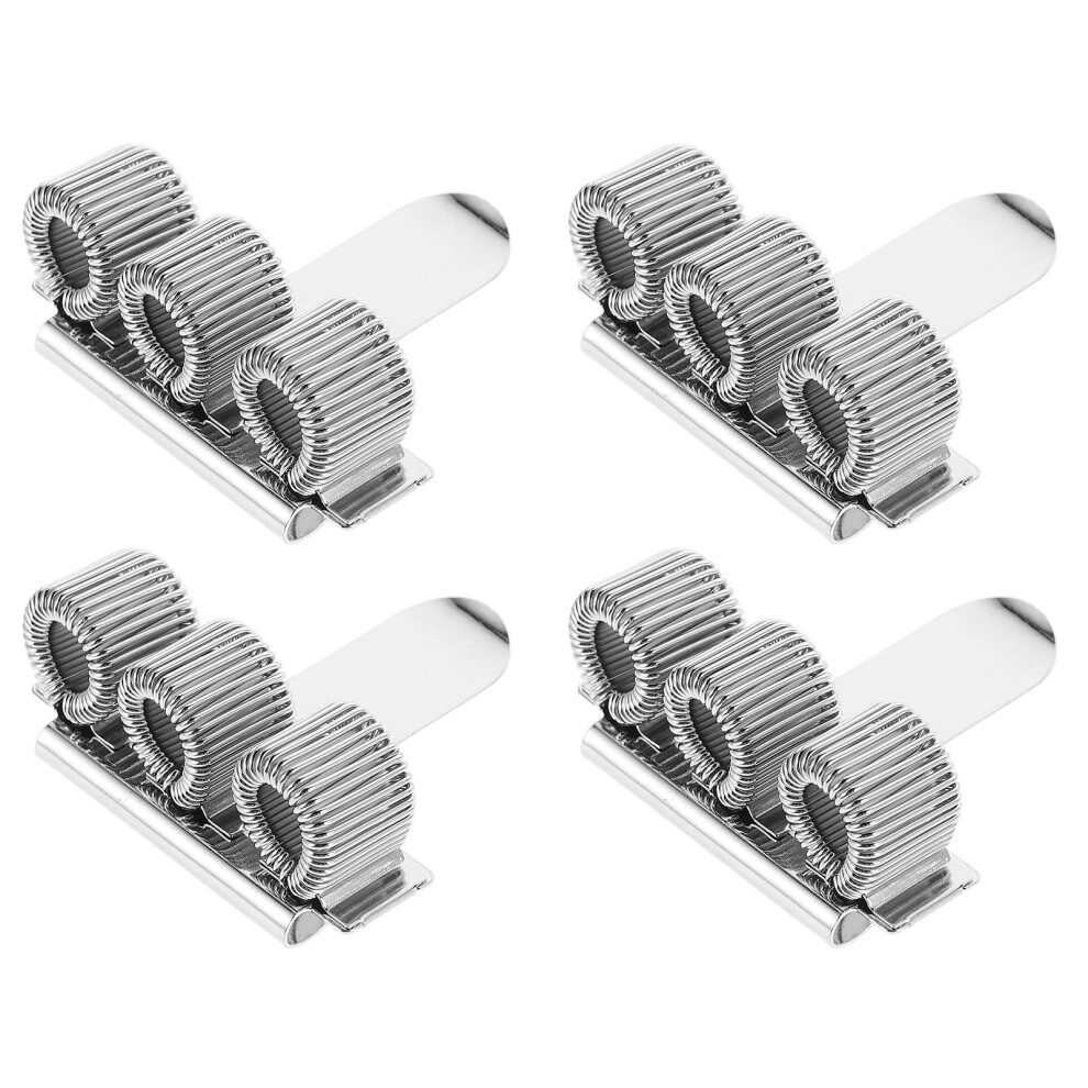 4pcs Metal Pen Holder Clips Adjustable Triple Spring Pencil Organizer-image-OPC-PKJP76G-NEW