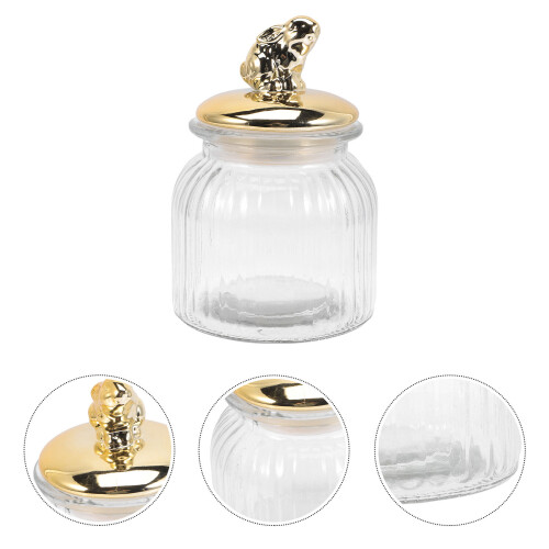 Candy Canister Transparent Ceramic 1set 6.3x4.3in 2