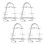 4pcs Fire Sprinkler Wall Mount Iron Wire Cover 10