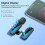 Mini Wireless Lavalier Microphone, 2 Pack Mini LED Display Lavalier Microphone for video recording(Black) 5